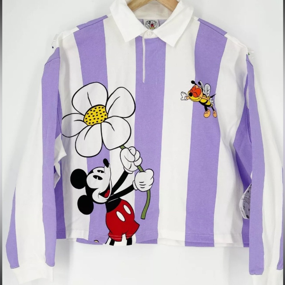 NEW MICKEY MOUSE GARDEN RUGBY POLO SHIRT